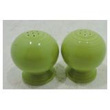 Vintage Fiesta salt & pepper shakers, chartreuse