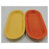 Vintage Fiesta utility tray group: red (nick),