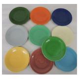 Vintage Fiesta 6" plate group, 10 different