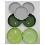 Vintage Fiesta 6" dessert bowl group,