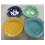 Vintage Fiesta deep plate group, 10 mixed