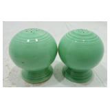 Vintage Fiesta salt & pepper shakers, green