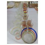 Fiesta go along lot of glass goblets, tumblers,