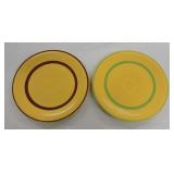 Vintage Fiesta lot of 2 yellow 9" plates, one