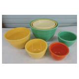 Vintage Fiesta mixing bowl lot of 7, nicks,