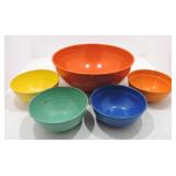 Fiesta go along metal 5 pc popcorn bowl set,