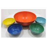 Fiesta go along metal 5 pc popcorn bowl set,