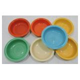 Vintage Fiesta 5 1/2" fruit bowl group, 7 mixed