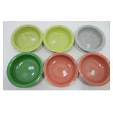 Vintage Fiesta 5 1/2" fruit bowl group,