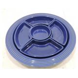 Vintage Fiesta relish tray, all cobalt