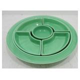 Vintage Fiesta relish tray, all green