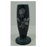 Fiesta Post 86 bud vase, juniper with rose decal