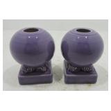 Fiesta Post 86 pair of round candle holders,