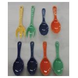 Kitchen Kraft lot of 8 spoons & forks,  various