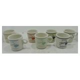 Fiesta Post 86 lot of 7 dancing girl mugs