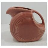 Vintage Fiesta disc water pitcher, rose