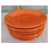 Vintage Fiesta 10" plate group, 11 red