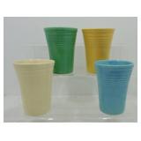 Vintage Fiesta water tumbler group, 4 mixed