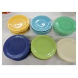 Vintage Fiesta 7" plate group, 41 mixed