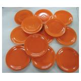 Vintage Fiesta 7" plate group, 12 red