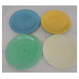 Vintage Fiesta 13" chop plate group, 4 mixed