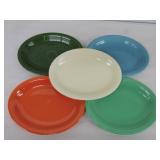 Vintage Fiesta platter group, 5 mixed, minor wear
