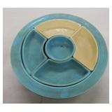 Vintage Fiesta relish tray, hairling to tray,