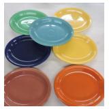 Vintage Fiesta platter group, 7 mixed