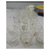Lot of assorted glass tumblers