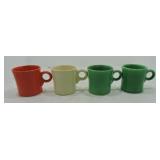 Vintage Fiesta mug group, 4 mixed