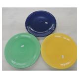 Vintage Fiesta 13" chop plate group, 3 mixed
