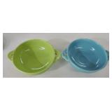 Vintage Fiesta cream soup group, 2 mixed