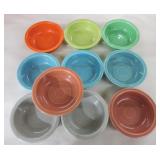 Vintage Fiesta lot of 10 - 4 3/4" fruit bowls,