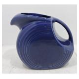 Vintage Fiesta disc water pitcher, cobalt