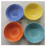 Harlequin lot of 4 nut cups, all different colors