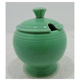 Vintage Fiesta marmalade, green, rim nick to lid