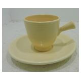 Vintage Fiesta demitasse cup & saucer, ivory