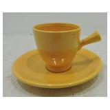 Vintage Fiesta demitasse cup & saucer, yellow