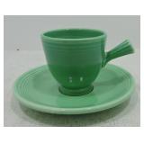 Vintage Fiesta demitasse cup & saucer, green