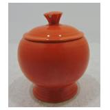 Vintage Fiesta marmalade, red, chip to finial