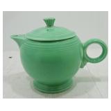 Vintage Fiesta large teapot, green, nick to finial