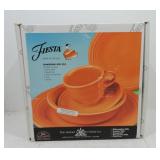 Fiesta Post 86 5 pc place setting, tangerine