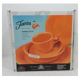 Fiesta Post 86 5 pc place setting, tangerine