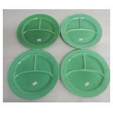 Vintage Fiesta 10 1/2" compartment plate group,