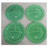 Vintage Fiesta 10 1/2" compartment plate group,