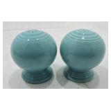 Vintage Fiesta salt & pepper shakers, turquoise
