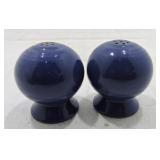 Vintage Fiesta salt & pepper shakers, cobalt