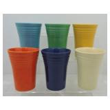 Vintage Fiesta water tumbler group,