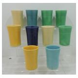 Vintage Fiesta juice tumbler group, 10 mixed