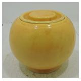 Kitchen Kraft small ball canister, yellow, nicks